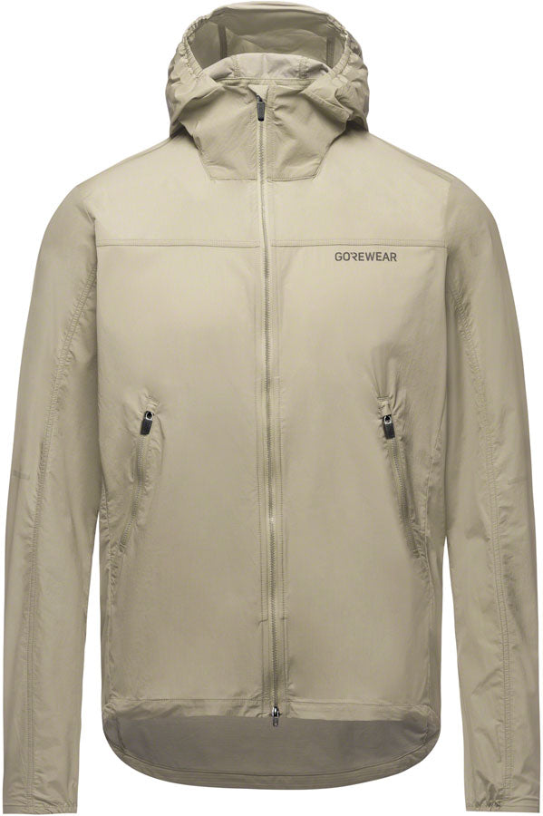 Gorewear Fernflow Hooded Windbreaker - Beige Men's Medium-Goodwynn'sGoodwynn's
