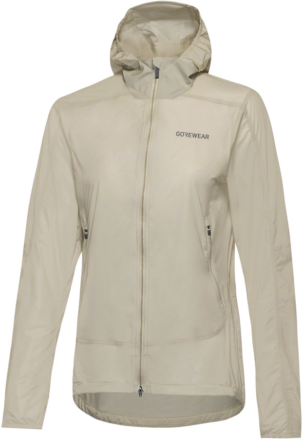 Gorewear Fernflow Hooded Windbreaker - Beige Womens Small-Goodwynn'sGoodwynn's