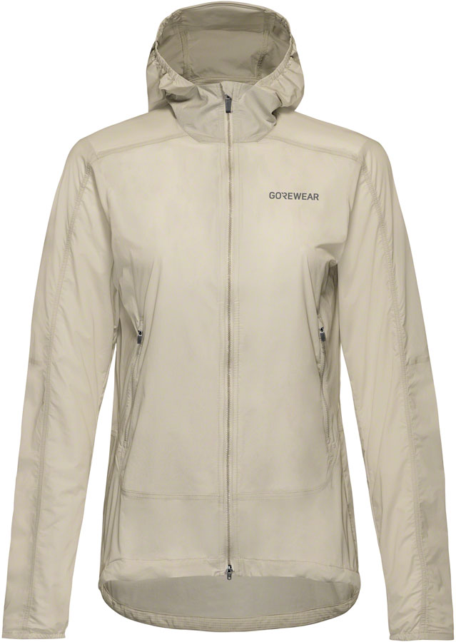 Gorewear Fernflow Hooded Windbreaker - Beige Women's Medium-Goodwynn'sGoodwynn's
