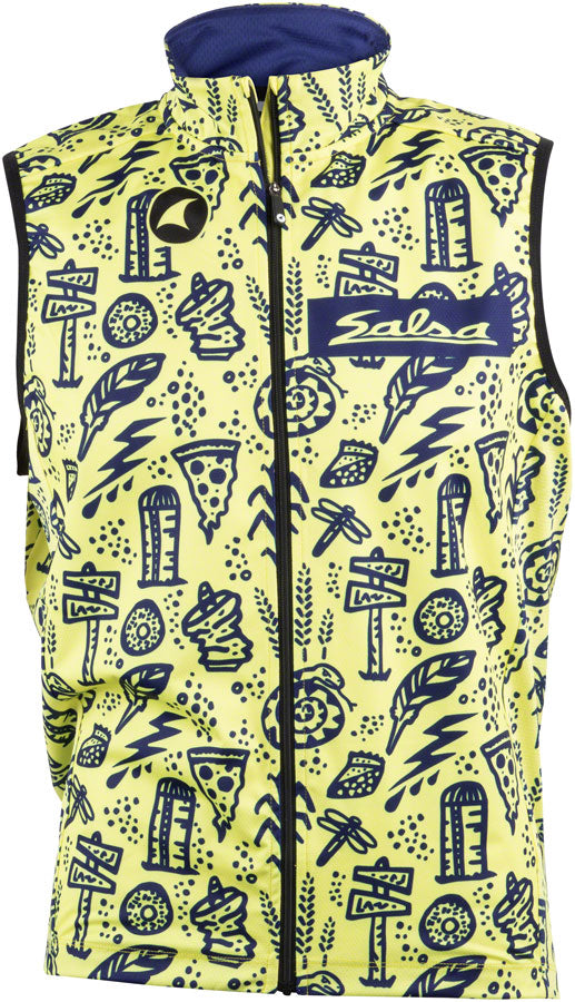 Salsa Mens Gravel Story Vest - Yellow Dark Blue Small-Goodwynn'sGoodwynn's