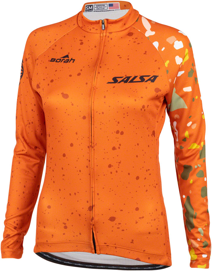 Salsa Womens Terrazzo Long Sleeve Jersey - Large Orange-Goodwynn'sGoodwynn's