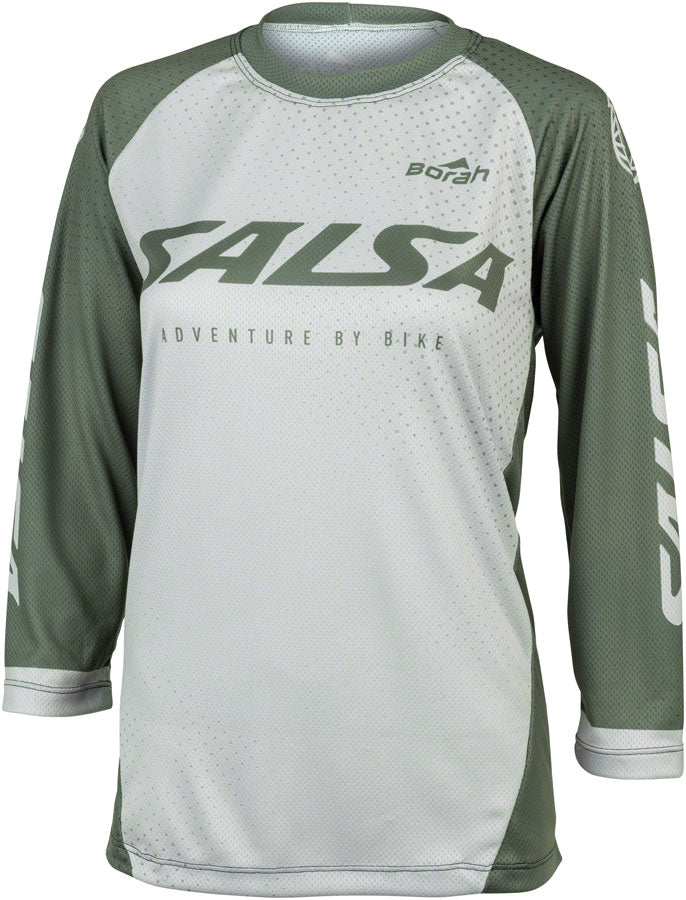 Salsa Womens Fleet 3/4 MTB Jersey - Small Green White-Goodwynn'sGoodwynn's