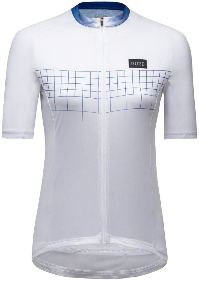 Gorewear Grid Fade Jersey 2.0 - White/Blue Womens Cycling Jersey-Goodwynn'sGoodwynn's