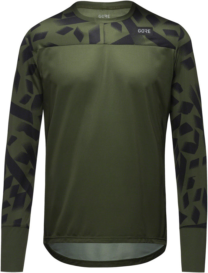 Gorewear Trail KPR Daily Long Sleeve Jersey - Utility Green/BLK Men's Small-Goodwynn'sGoodwynn's