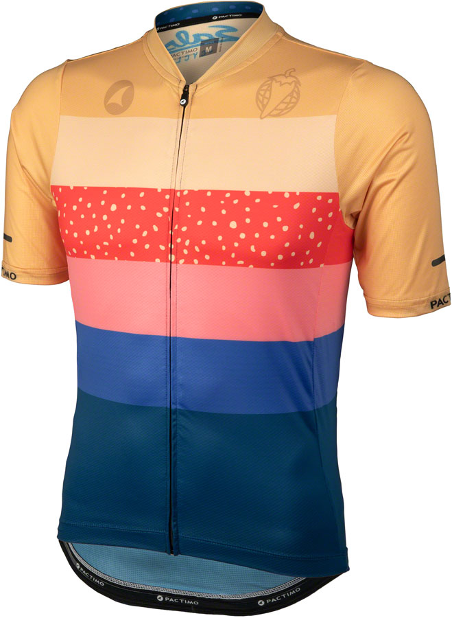 Salsa Team Polytone Mens Jersey - Goldenrod Dark Blue w/ Stripes X-Large-Goodwynn'sGoodwynn's
