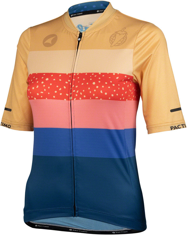 Salsa Team Polytone Womens Jersey - Goldenrod Dark Blue w/ Stripes Medium-Goodwynn'sGoodwynn's