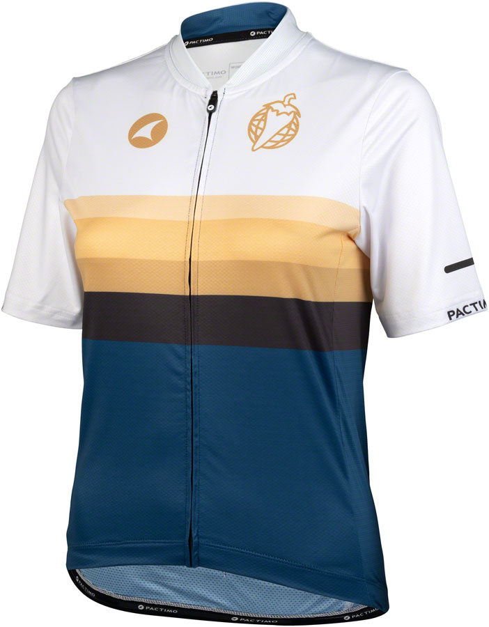 Salsa Latitude Womens Jersey - White Navy Blue Black  w/ Stripes Large-Goodwynn'sGoodwynn's