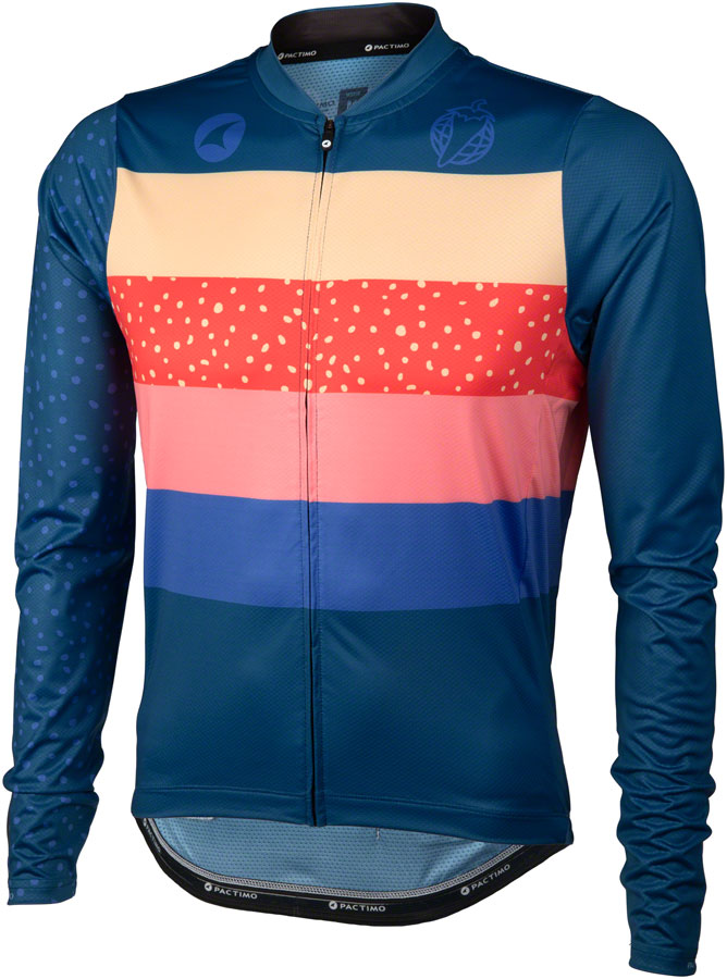 Salsa Team Polytone Mens Long Sleeve Jersey - Dark Blue w/ Stripes Small-Goodwynn'sGoodwynn's