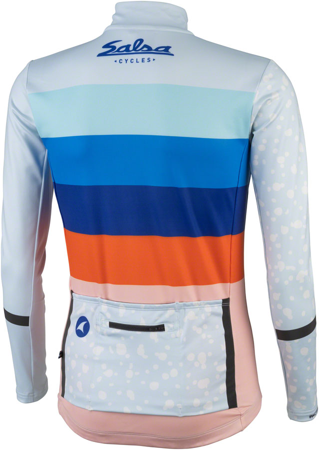 Salsa Arctica Mens Long Sleeve Jersey - Light Blue w/Stripes Small-Goodwynn'sGoodwynn's