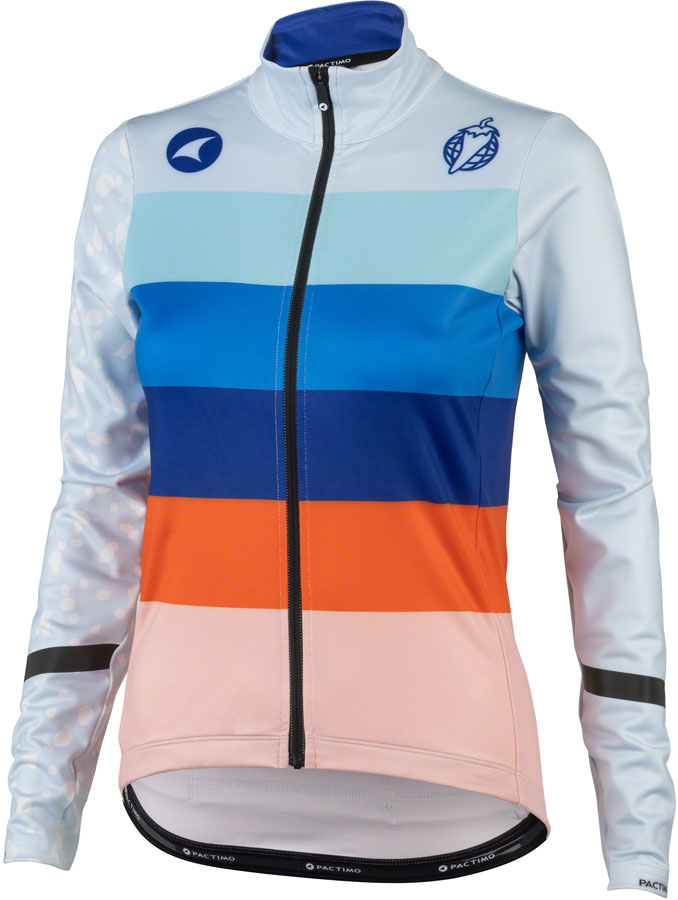 Salsa Arctica Womens Long Sleeve Jersey - Light Blue w/Stripes Medium-Goodwynn'sGoodwynn's