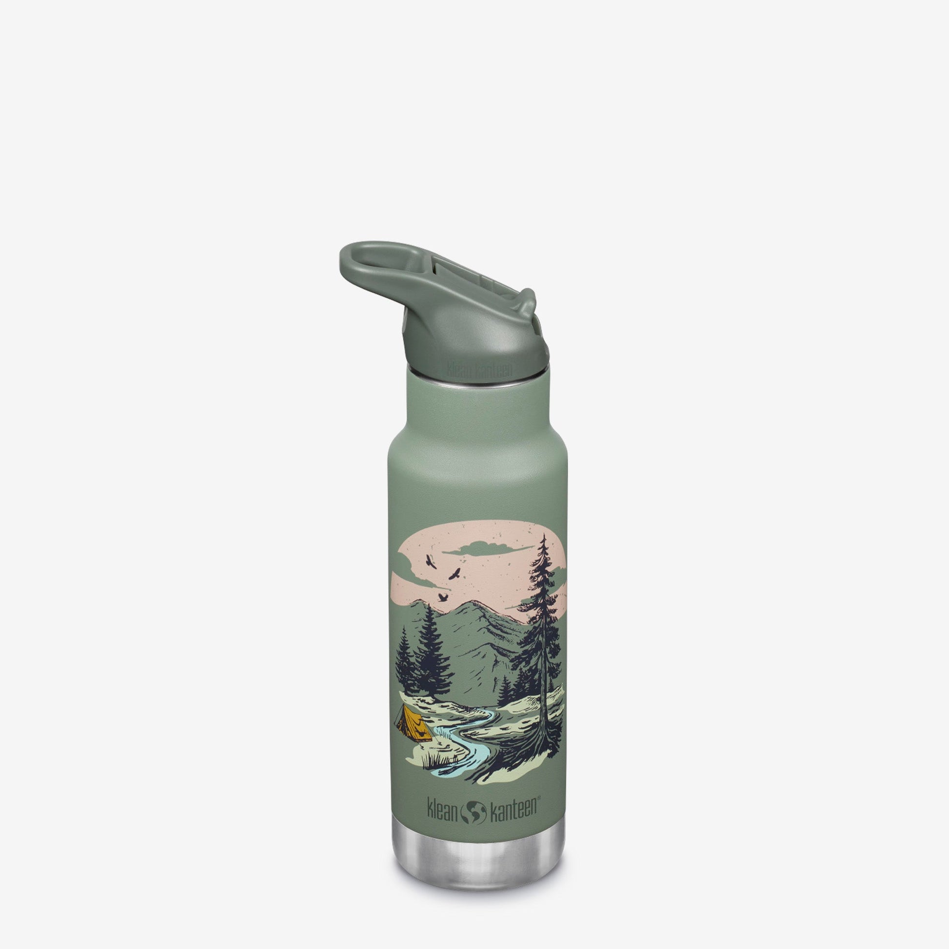 12 oz Classic Kid's Insulated Water Bottle with Flip Seal Sport Cap and Straw-Goodwynn'sGoodwynn's