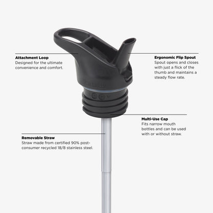 27 oz Classic Water Bottle with Flip Seal Sport Cap and Straw