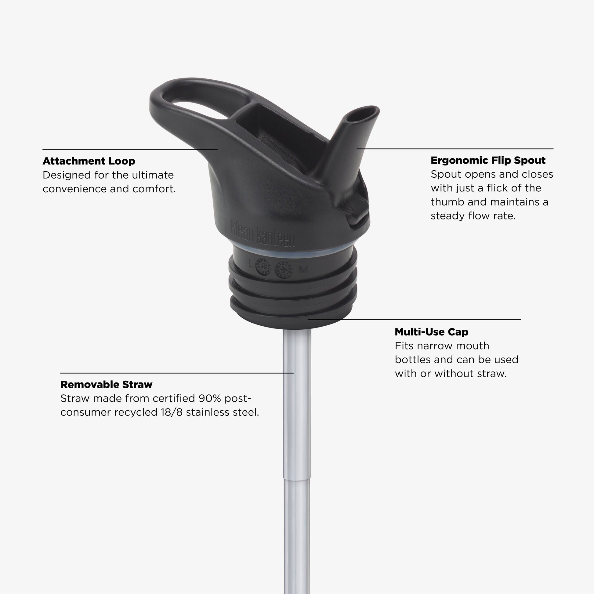 18 oz Classic Water Bottle with Flip Seal Sport Cap and Straw-Goodwynn'sGoodwynn's