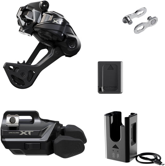 Shimano Deore XT M8250 Di2 Wireless Upgrade Kit - M8250-SGS Rear Derailleur M8250-IR I-SPEC EV Shifter Battery Charger Quick Link-Goodwynn's