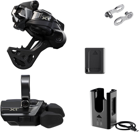 Shimano Deore XT M8250 Di2 Wireless Upgrade Kit - M8250-GS Rear Derailleur M8250-R Shifter Battery Charger Quick Link-Goodwynn's