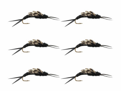 Wild Water Fly Fishing Kaufman Stonefly, Size 8, Qty. 6