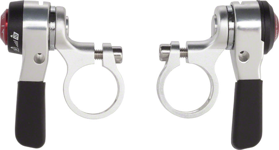 microSHIFT Thumb Shifter Set 10-Speed Road Double/Triple Shimano Compatible Silver-Goodwynn'sGoodwynn's
