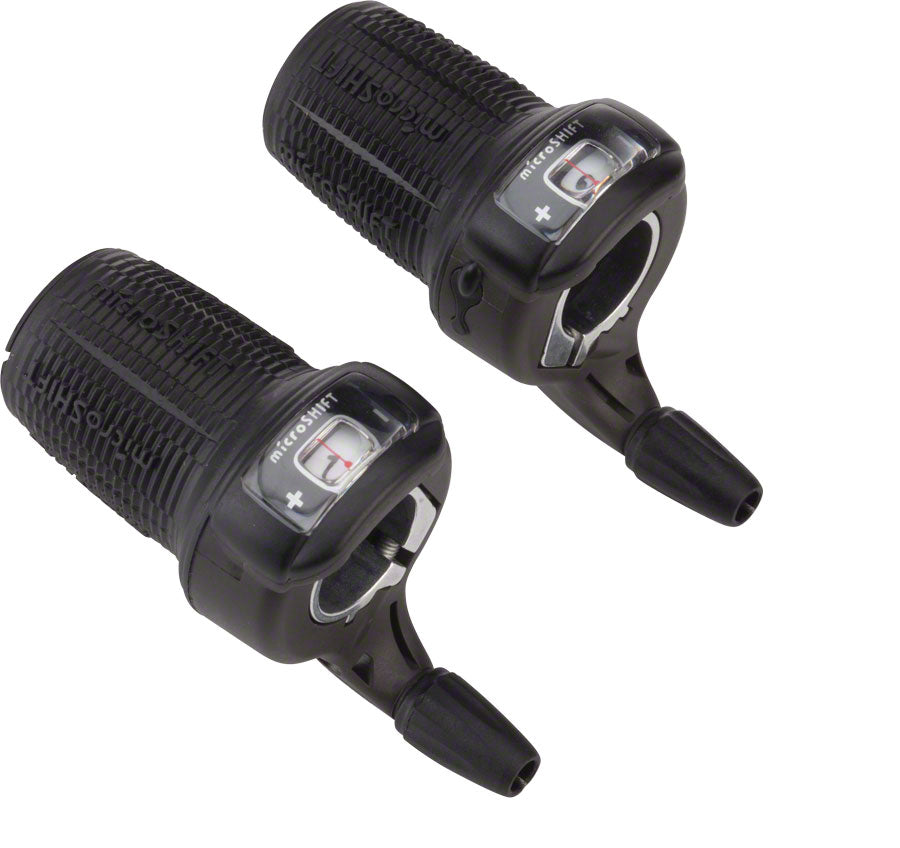microSHIFT DS85 Twist Shifter Set 9-Speed Triple Optical Gear Indicator Shimano Compatible-Goodwynn'sGoodwynn's