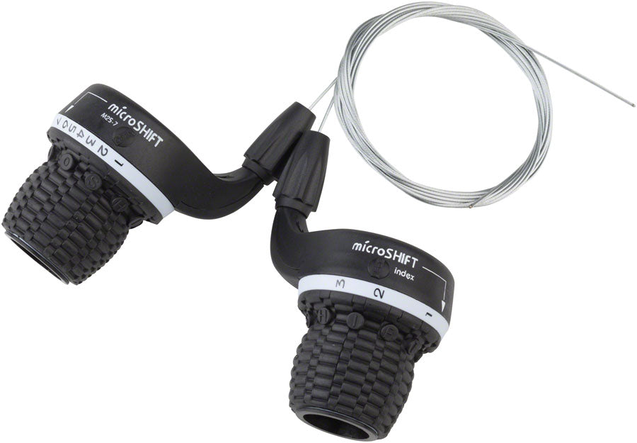 microSHIFT MS25 Twist Shifter Set 7-Speed Triple Shimano Compatible-Goodwynn'sGoodwynn's