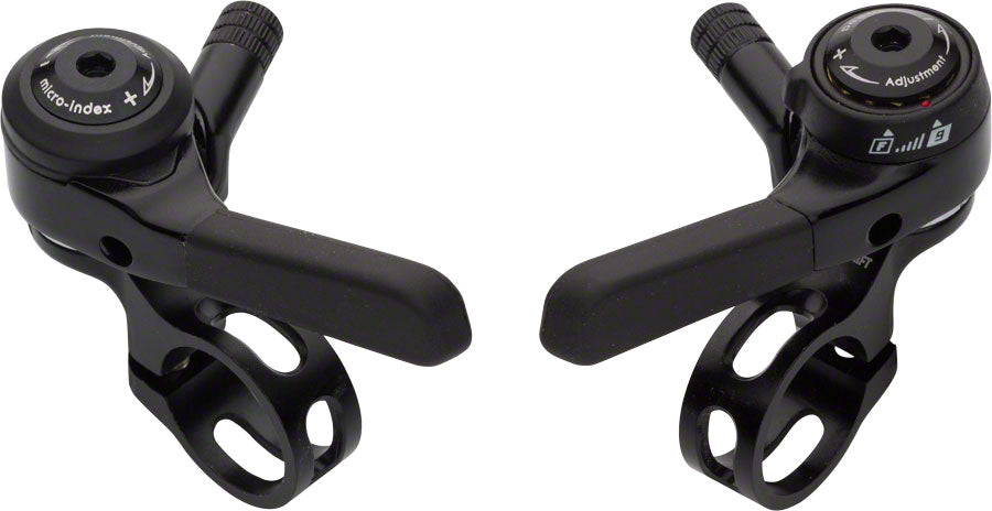 microSHIFT Thumb Shifter Set 9-Speed Double/Triple Shimano Compatible Black-Goodwynn'sGoodwynn's