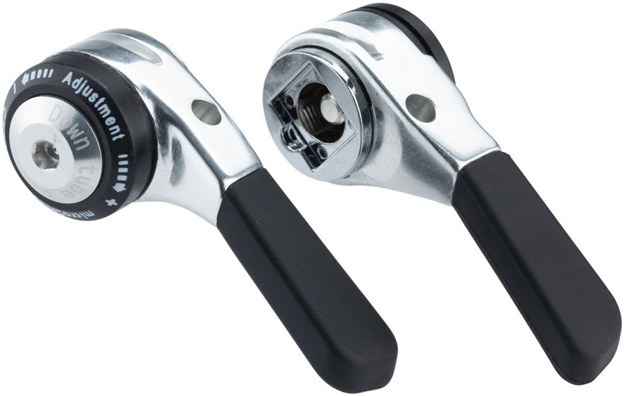 microSHIFT Down Tube Shifter Set 9-Speed Double/Triple Shimano Compatible Silver-Goodwynn'sGoodwynn's