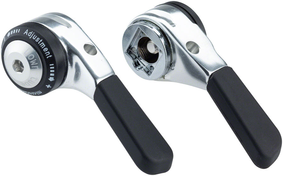 microSHIFT Down Tube Shifter Set 8-Speed Double/Triple Shimano Compatible Silver-Goodwynn'sGoodwynn's