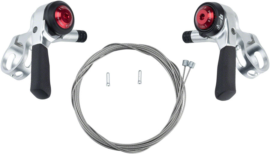 microSHIFT Thumb Shifter Set 8-Speed Double/Triple Shimano Compatible Black-Goodwynn'sGoodwynn's