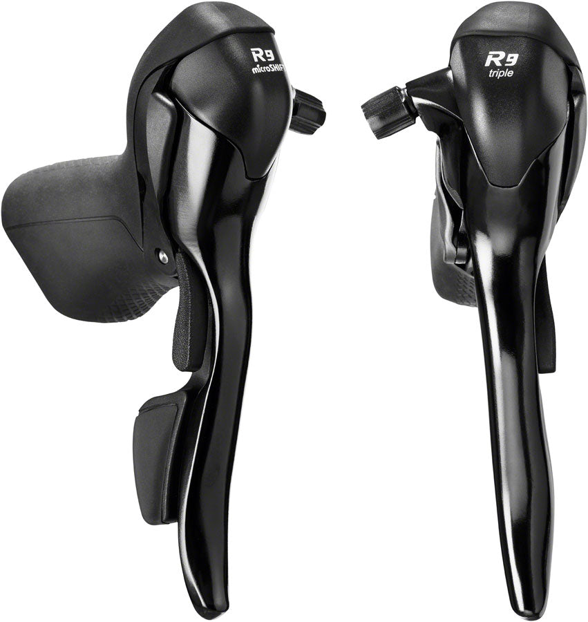 microSHIFT R9 Drop Bar Shift/Brake Lever Set - 3 x 9-Speed Shimano Compatible BLK-Goodwynn'sGoodwynn's