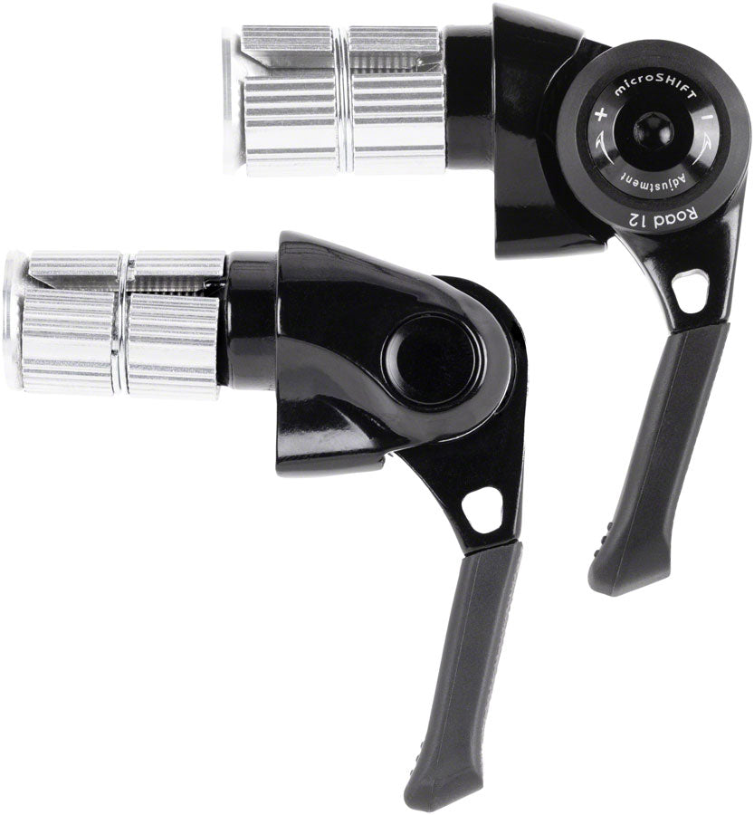 microSHIFT BS-A12 Bar End Road Shifter Set - 2x 12-Speed Shimano 12-Speed Road Compatible BLK-Goodwynn'sGoodwynn's