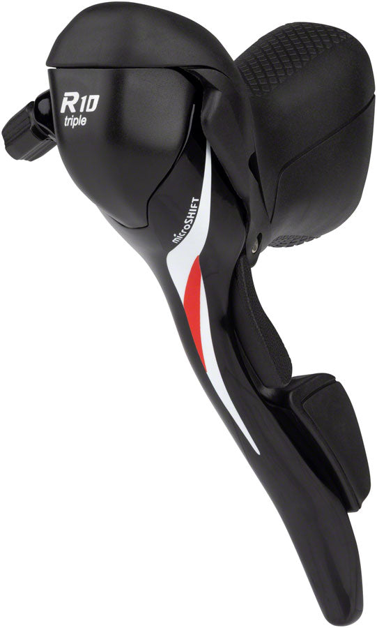 microSHIFT R10 Left Drop Bar Shift Lever - Triple Shimano Compatible Black-Goodwynn'sGoodwynn's