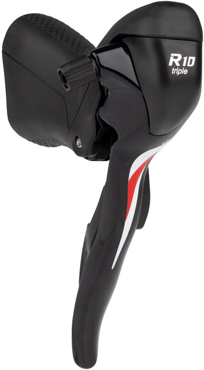 microSHIFT R10 Left Drop Bar Shift Lever - Triple Shimano Compatible Black