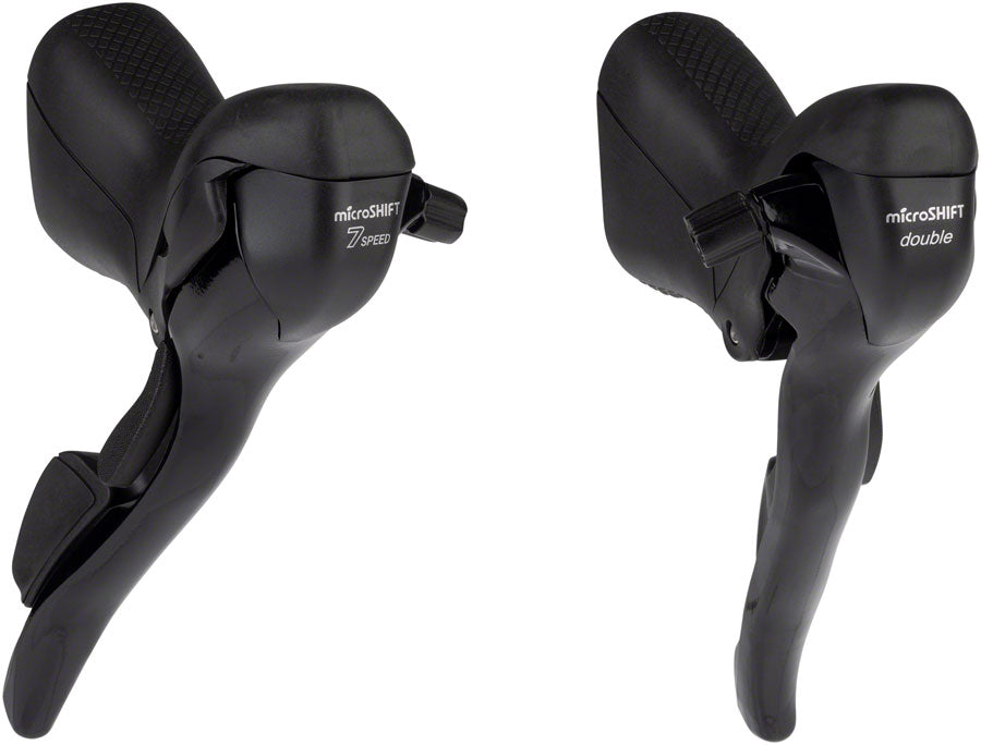 microSHIFT R7 Drop Bar Shift Lever Set - 2 x 7-Speed Shimano Compatible BLK-Goodwynn'sGoodwynn's