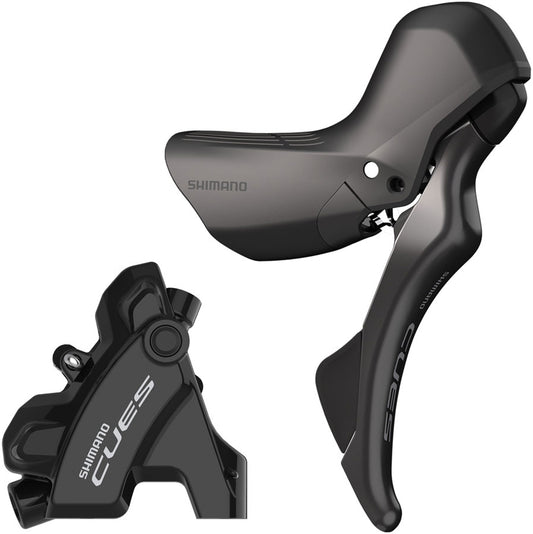 Shimano CUES ST-U6030 Shift/Brake Lever BR-U6030 Hyd Disc Brake Caliper - Right/Rear 10/11-Spd Flat Mount For 25mm Mount BLK-Goodwynn's