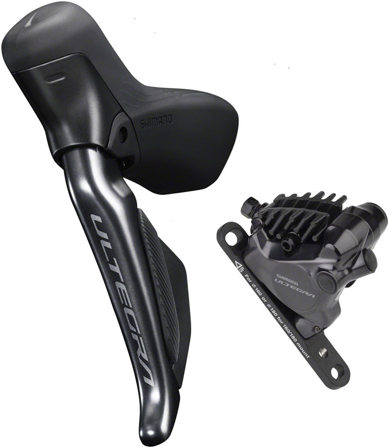 Shimano Ultegra ST-R8170F Di2 Shift/Brake Lever BR-R8170 Hydraulic Disc Brake Caliper - Left/Front 2x Flat Mount BLK-Goodwynn'sGoodwynn's
