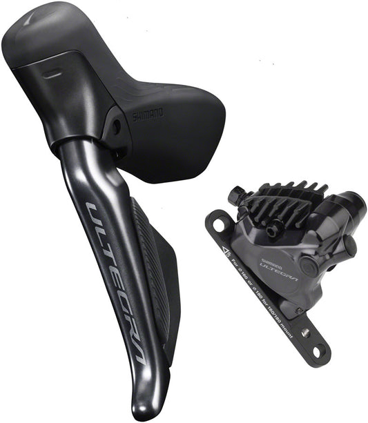 Shimano Ultegra ST-R8170F Di2 Shift/Brake Lever BR-R8170 Hydraulic Disc Brake Caliper - Left/Front 2x Flat Mount BLK-Goodwynn's
