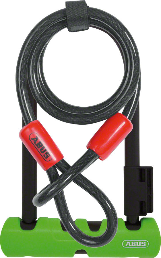 Abus Ultra 410 U-Lock - 3.9 x 7" Keyed BLK/Green Includes Cobra cable bracket-Goodwynn'sGoodwynn's