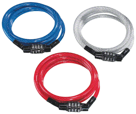Kryptonite KryptoFlex Keeper 712 4-Digit Combo Cable Lock 4 x 7mm Assorted Colors-Goodwynn's