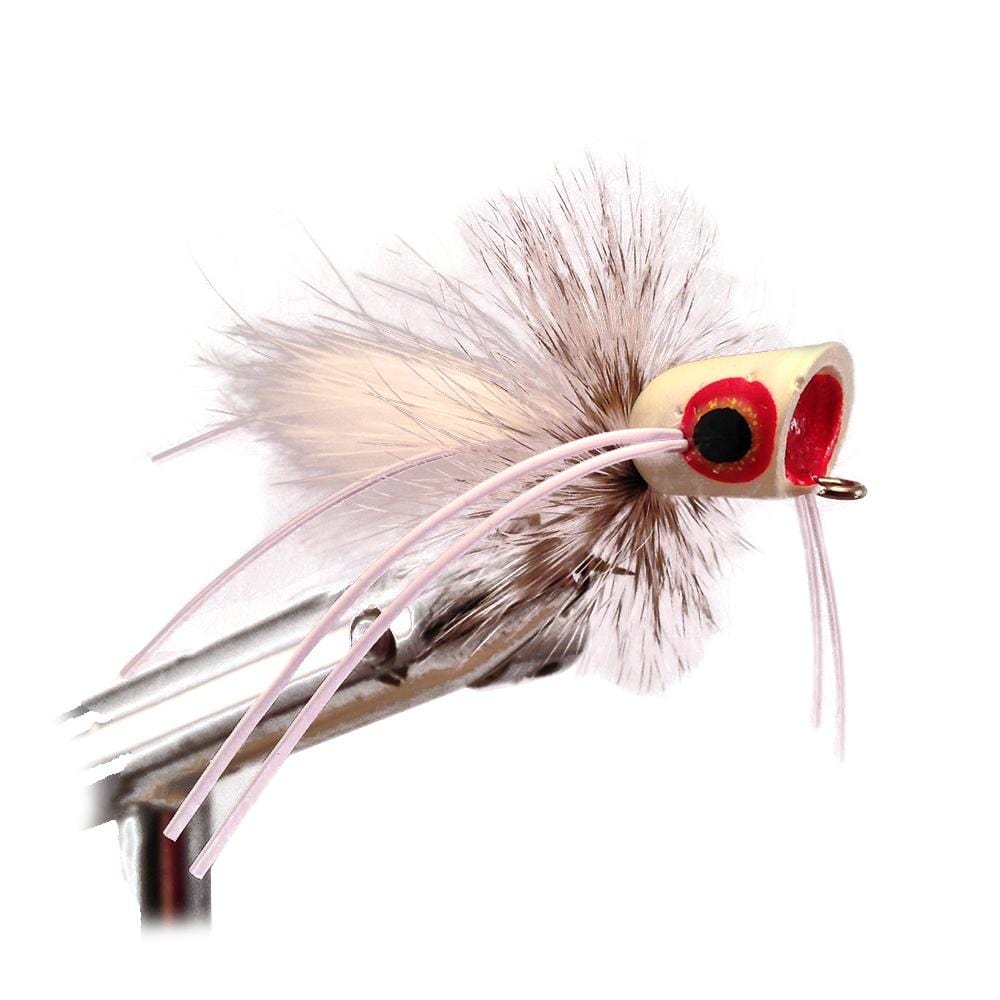 Wild Water Fly Fishing Glow In The Dark Concave Face Mini Panfish Popper, Size 8, Qty. 4-Goodwynn'sGoodwynn's