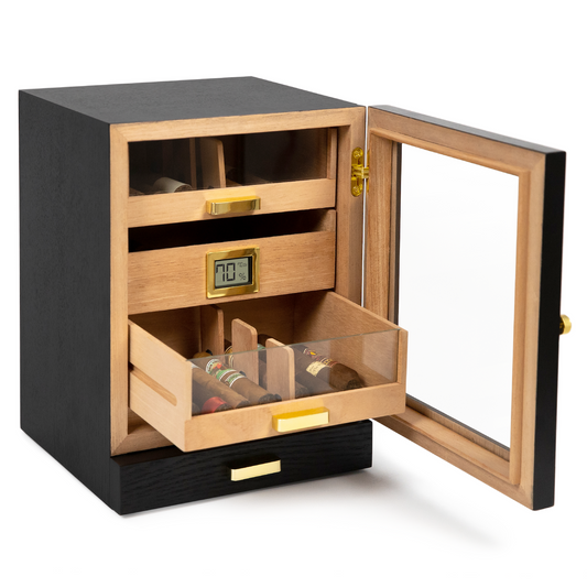 Luca Humidor Cabinet - Black Ash-Goodwynn's