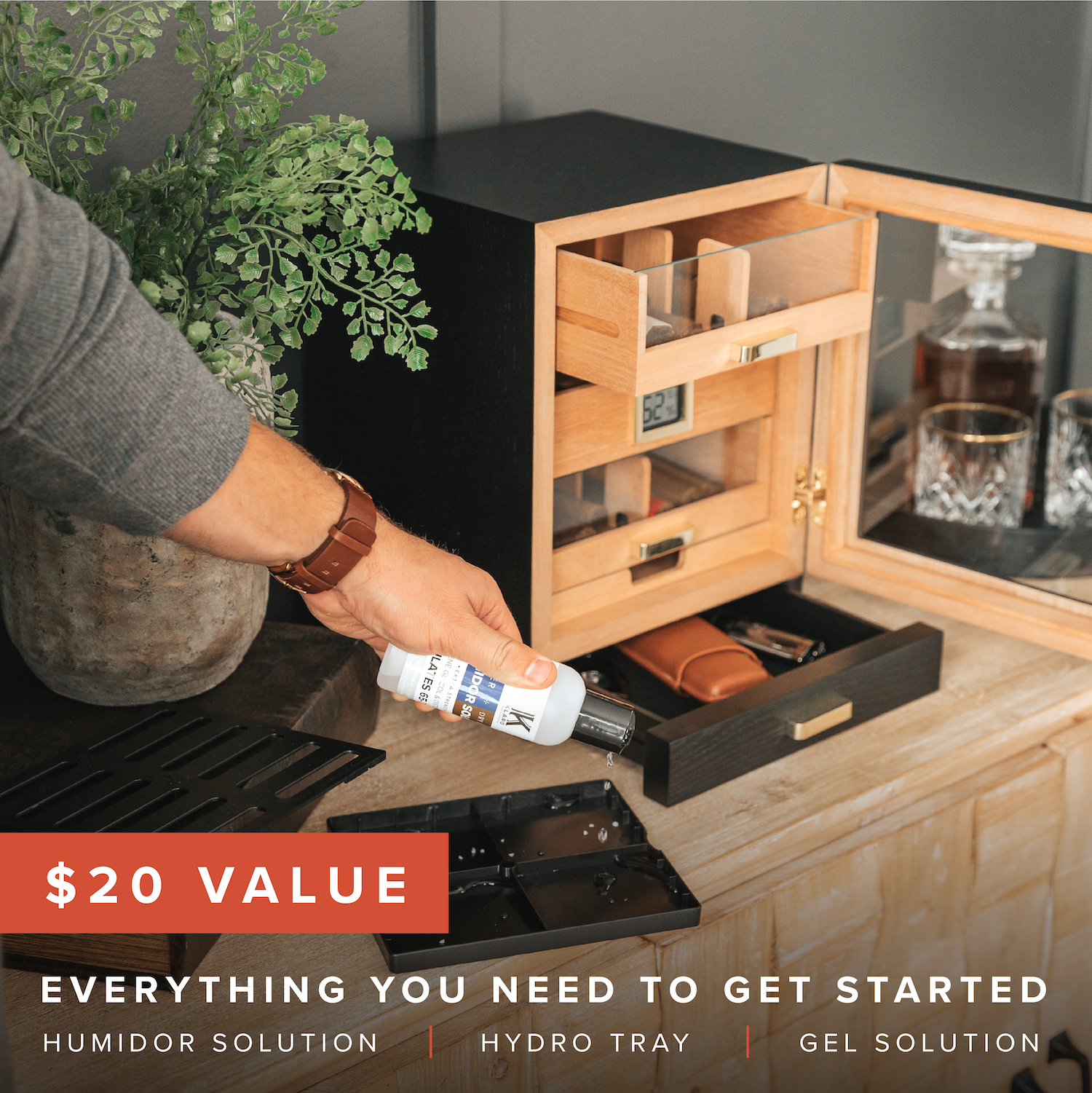 Luca Humidor Cabinet - Black Ash-Goodwynn&#39;sGoodwynn&#39;s