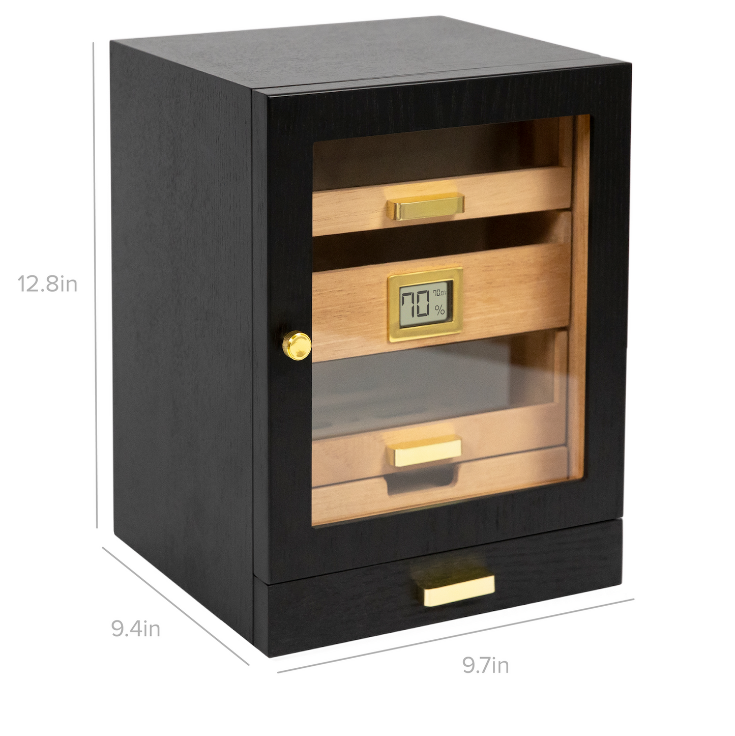 Luca Humidor Cabinet - Black Ash
