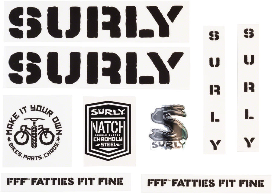 Surly Overspray Decal Set - Black-Goodwynn'sGoodwynn's