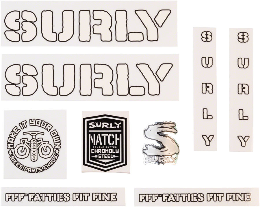 Surly Overspray Decal Set - White-Goodwynn'sGoodwynn's
