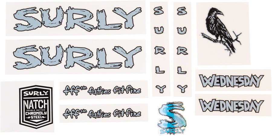 Surly Wednesday Decal Set - Light Blue-Goodwynn'sGoodwynn's