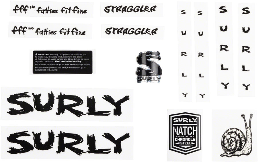 Surly Straggler Decal Set - Black-Goodwynn'sGoodwynn's