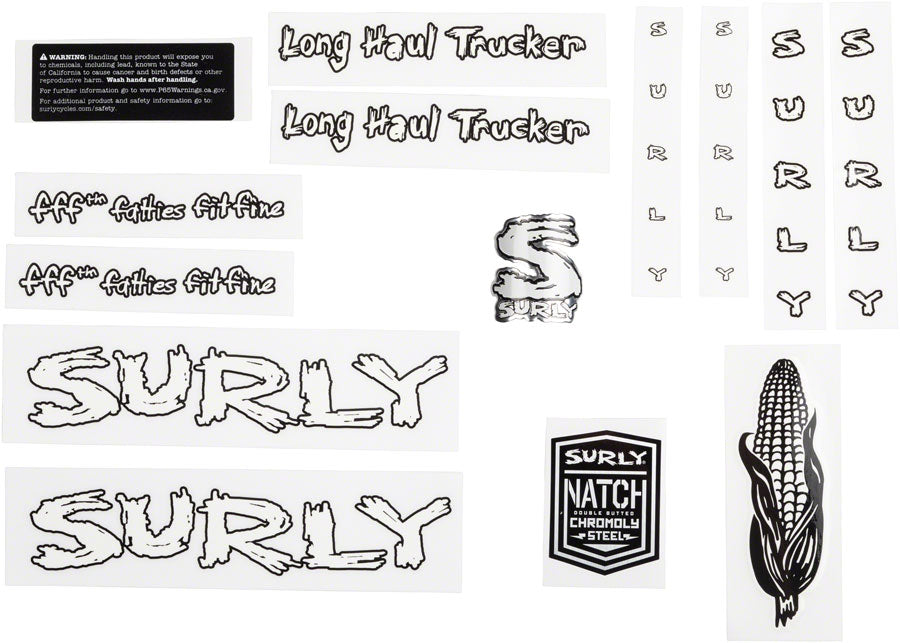 Surly Long Haul Trucker Frame Decal Set - White-Goodwynn'sGoodwynn's