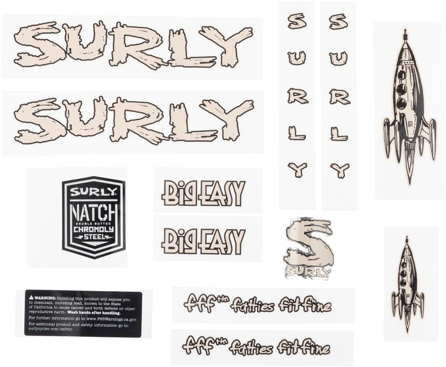 Surly Big Easy Frame Decal Set - Tan-Goodwynn'sGoodwynn's