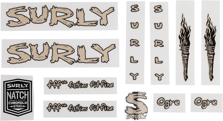 Surly Ogre Decal Set - Metallic Tan-Goodwynn'sGoodwynn's
