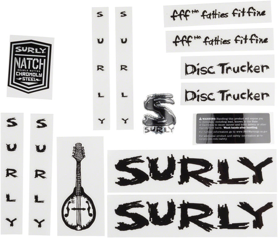 Surly Disc Trucker Decal Set - Black-Goodwynn'sGoodwynn's