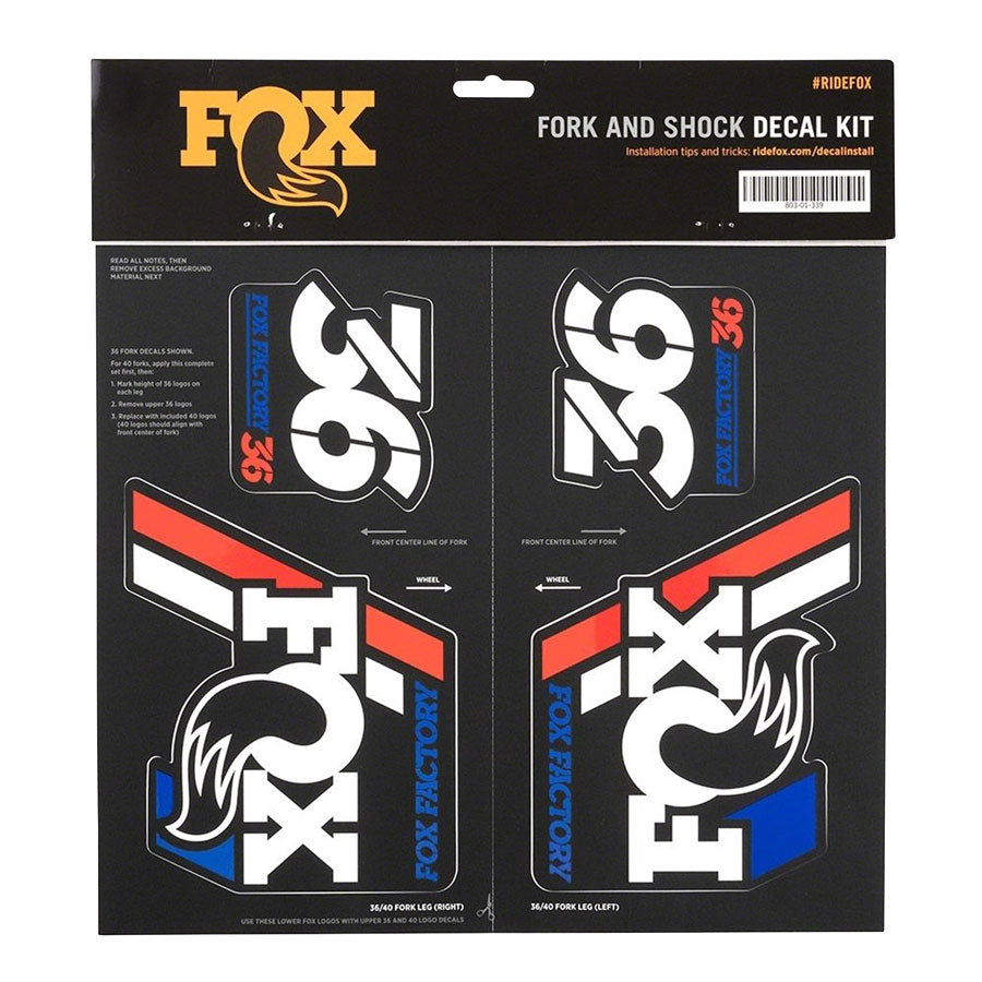 FOX Heritage Decal Kit for Forks and Shocks Red/White/Blue-Goodwynn'sGoodwynn's